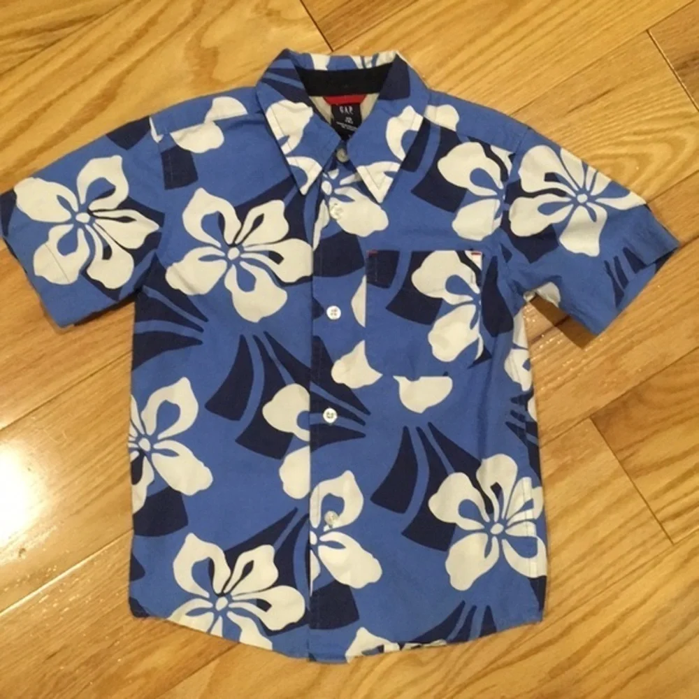 Boys Tropical 🏝 Gap Cotton shirt sleeve Shirt 4​